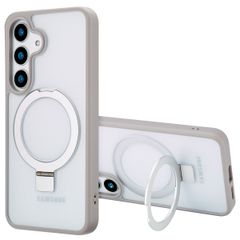 Accezz Coque Ring Stand avec MagSafe Samsung Galaxy S25 Plus - Gris