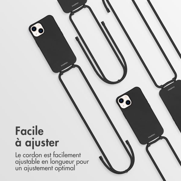 imoshion Coque de couleur avec cordon amovible Apple iPhone 14 - Noir