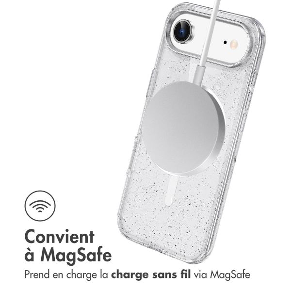 imoshion Coque Pailletée avec MagSafe Apple iPhone Air - Transparent