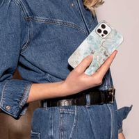 Selencia Coque Maya Fashion iPhone 13 Mini - Marble Blue