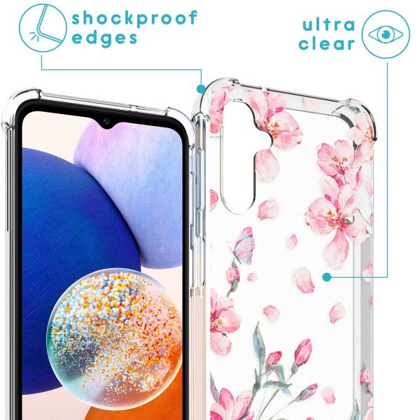 imoshion Coque Design avec cordon Samsung Galaxy A14 (5G/4G) - Blossom Watercolor