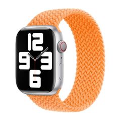 Apple Bracelet Solo tressé Apple Watch | 44/45/46/49 mm - Taille 3 - Bright Orange