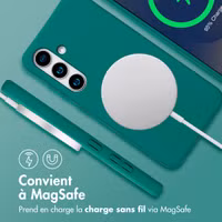 imoshion Coque arrière Color avec cordon amovible et MagSafe Samsung Galaxy S24 / S25 - Vert foncé