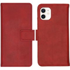 imoshion Étui de télephone portefeuille de luxe Apple iPhone 12 Mini - Rouge