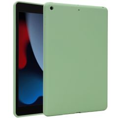 Accezz Coque Liquid Silicone Apple iPad 9 (2021) 10.2 pouces / iPad 8 (2020) 10.2 pouces / iPad 7 (2019) 10.2 pouces - Vert clair
