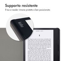 imoshion Design Slim Hard Sleepcover avec support Kobo Sage / Tolino Epos 3 - Blossom Watercolor Black