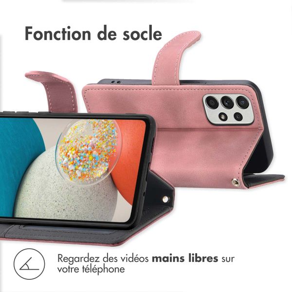 imoshion Etui de téléphone portefeuille avec cordon Samsung Galaxy A53 - Rose