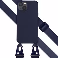 Selencia Coque silicone avec cordon amovible Apple iPhone 13 - Bleu foncé