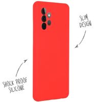 Accezz Coque Liquid Silicone Samsung Galaxy A72 - Rouge