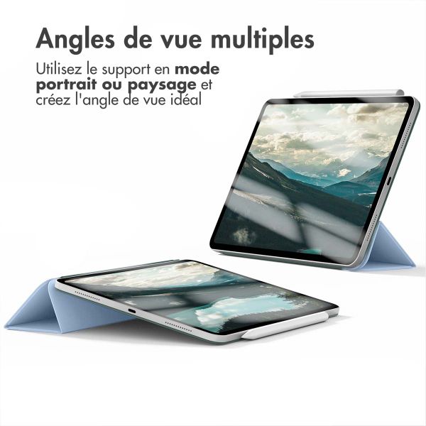 imoshion Magnetic etui de téléphone portefeuille Apple iPad Pro 12.9 (2020/2021/2022) - Bleu clair