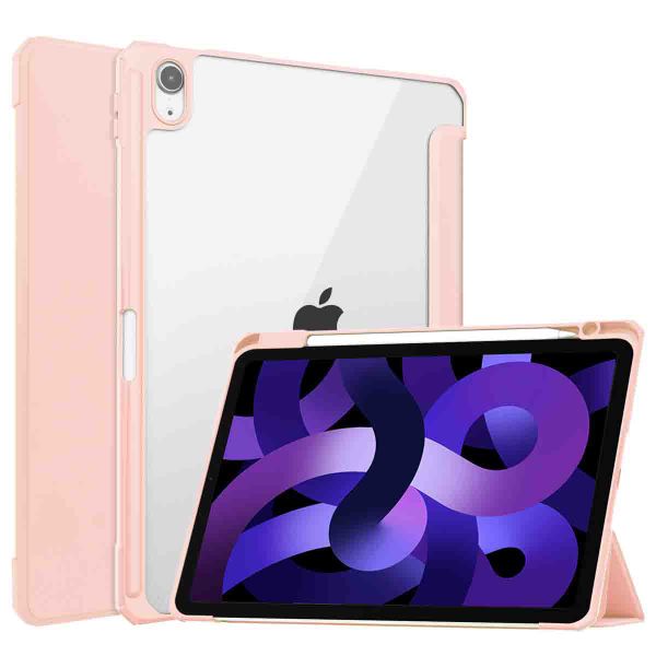 imoshion Coque tablette rigide Trifold Apple iPad Air 11 pouces (2025) M3 / (2024) M2 / Air 5 (2022) / Air 4 (2020) - Rose
