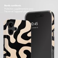 Selencia Coque arrière Vivid Apple iPhone 16 - Art Wave Black