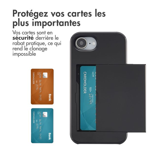 imoshion Coque arrière avec porte-cartes iPhone 16e - Noir