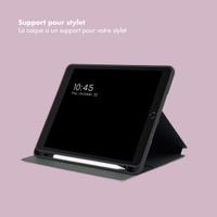 Selencia Coque tablette Vivid Apple iPad 9 (2021) 10.2 pouces / iPad 8 (2020) 10.2 pouces / iPad 7 (2019) 10.2 pouces - Marble Plum
