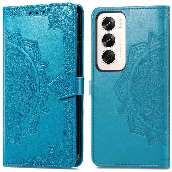 imoshion Etui de téléphone portefeuille Mandala Oppo Reno 12 Pro - Turquoise