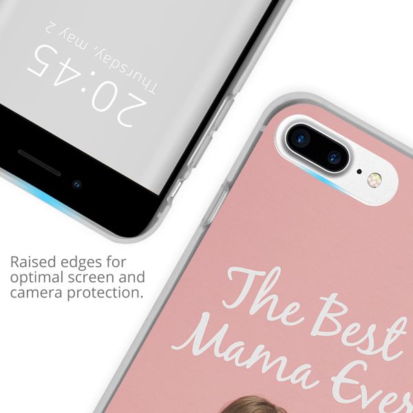 Concevez votre propre coque en gel Apple iPhone 8 Plus / 7 Plus - Transparent