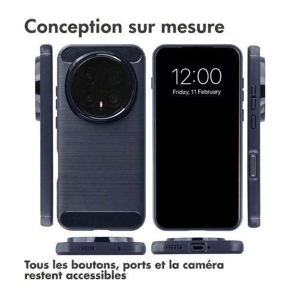 imoshion Coque Brushed Honor Magic8 Pro - Bleu foncé