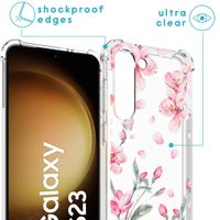 imoshion Coque Design avec cordon Samsung Galaxy S23 - Blossom Watercolor