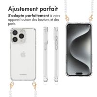 imoshion Coque avec dragonne + ﻿bracelet iPhone 15 Pro - Perles