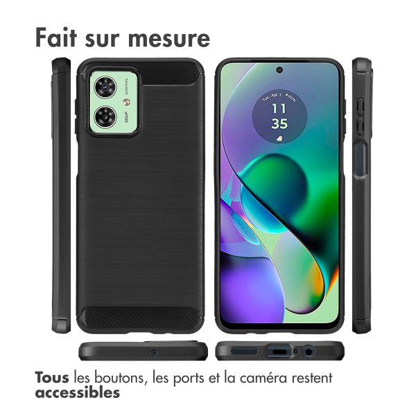 imoshion Coque Brushed Motorola Moto G54 - Noir