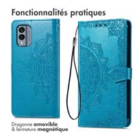 imoshion Etui de téléphone portefeuille Mandala Nokia X30 - Turquoise