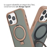 Accezz Coque Ring Stand avec MagSafe Apple iPhone 14 Pro Max - Marron