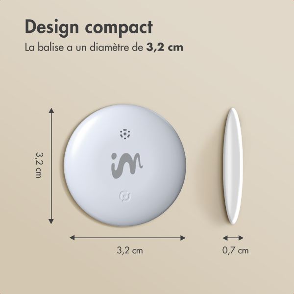 imoshion Wireless Tag - Tracker Bluetooth pour Android - 2 pack - Blanc