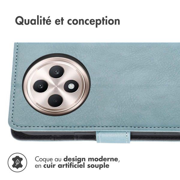 imoshion Étui de téléphone portefeuille Luxe Oppo Reno 12F 5G - Bleu clair