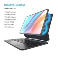 Fixed Typee Coque clavier QWERTY iPad Pro 11 (2018-2022) / Air 4 (2020) / Air 5 (2022) / Air 11 pouces (2025) M3 / (2024) M3 - Noir