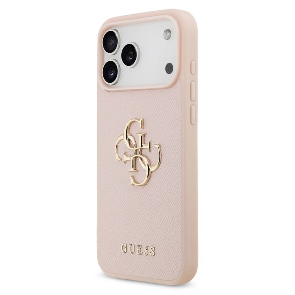 Guess Coque Big 4G Logo Grained Apple iPhone 17 Pro - Rose