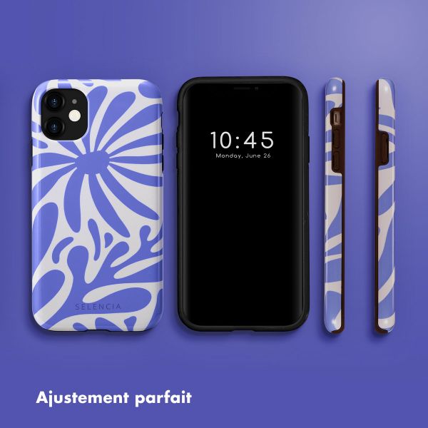 Selencia Coque arrière Vivid Apple iPhone 11 - Modern Bloom Sapphire Blue