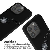 imoshion Coque design en silicone avec cordon iPhone 15 Pro - Dandelion Black