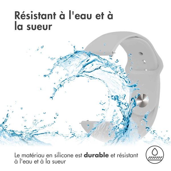 imoshion Bracelet sport en silicone  - Connexion universelle 22 mm - Gris