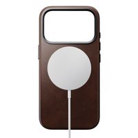 Nomad Coque arrière traditionnelle en cuir Horween avec MagSafe Apple iPhone 17 Pro - Rustic Brown