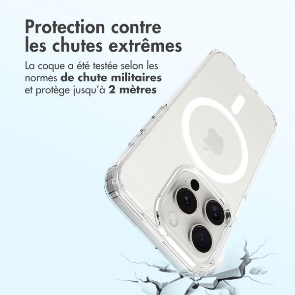 Accezz Coque arrière Xtreme Impact avec MagSafe Apple iPhone 15 Pro - Transparent