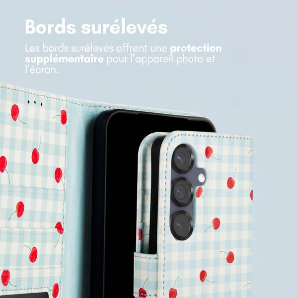 imoshion Étui de télephone portefeuille Design Samsung Galaxy S25 - Cherry Check