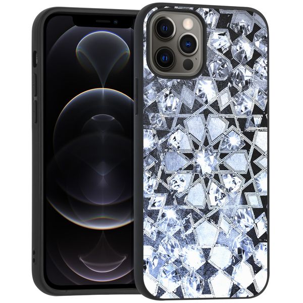 imoshion Coque Design iPhone 12 (Pro) - Graphique - Bling Argent