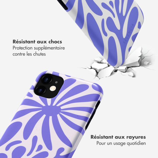 Selencia Coque arrière Vivid Apple iPhone 11 - Modern Bloom Sapphire Blue