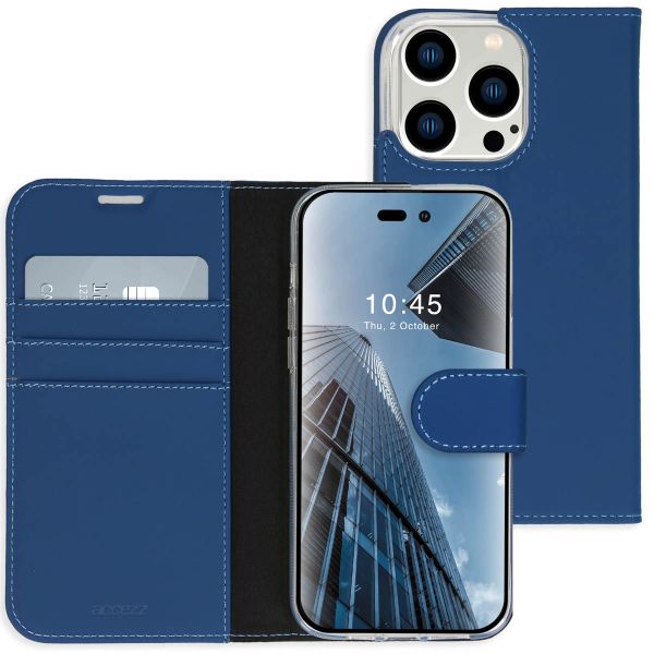 Accezz Étui de téléphone Wallet iPhone 14 Pro Max - Bleu foncé