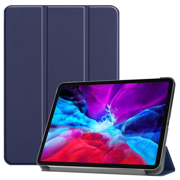 imoshion Coque tablette Trifold Apple iPad Pro 12.9 (2020) / iPad Pro 12.9 (2018) - Bleu foncé