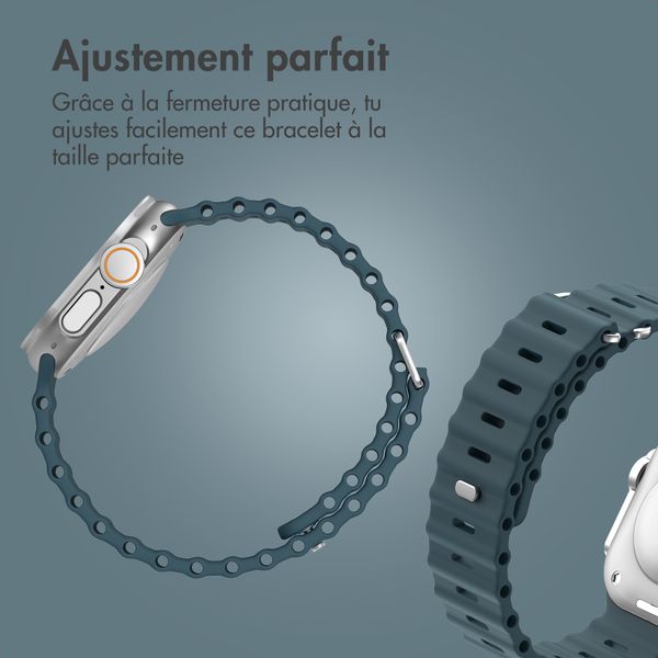 Accezz Bracelet Ocean Apple Watch Series 1 - 9 / SE (38/40/41 mm) | Series 10 / 11 (42 mm) - Abyss Blue