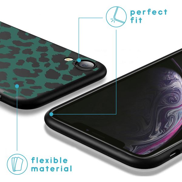 imoshion Coque Design iPhone Xr - Léopard - Vert / Noir