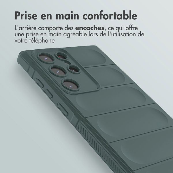 imoshion Coque arrière EasyGrip Samsung Galaxy S22 Ultra - Vert foncé