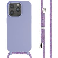 imoshion ﻿Coque en silicone avec cordon iPhone 15 Pro - Violet