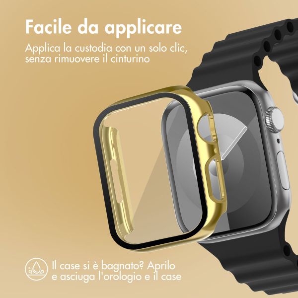 imoshion Coque rigide brillante à couverture complète Apple Watch 7 / 8 / 9 - 45 mm - Doré