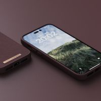 Njorð Collections Coque en cuir véritable iPhone 14 Pro Max - Brown