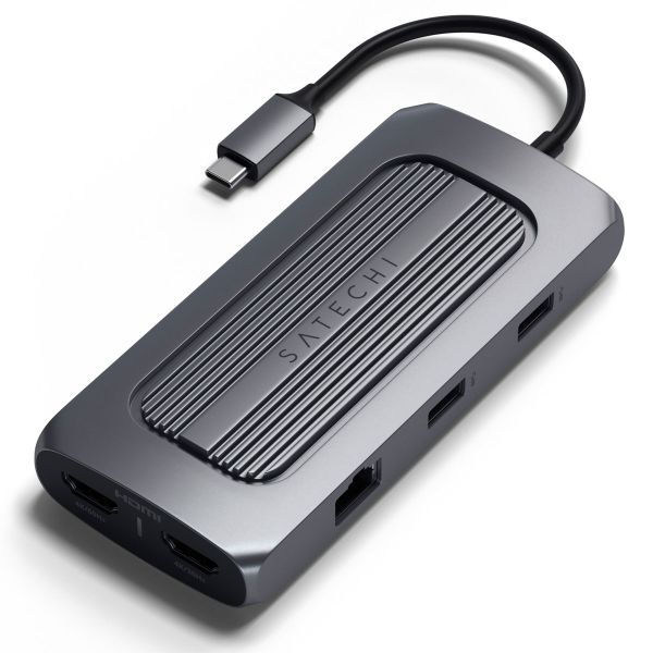 Satechi Adaptateur USB-C Multiport MX - Hub USB-C pour ordinateur portable - Gris sidéral