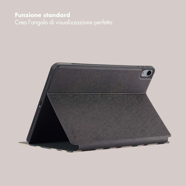 Selencia Coque tablette Vivid Apple iPad Air 11 pouces (2026) M4 / (2025) M3 / (2024) M2 / Air 5 (2022) / Air 4 (2020) - Art Wave Black