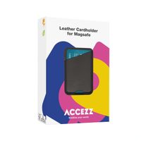 Accezz Porte-cartes MagSafe en cuir vintage avec support - Smokey Green