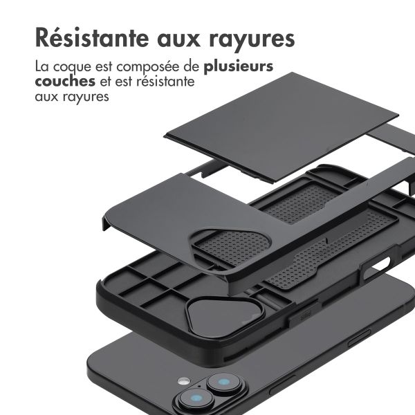 imoshion Coque arrière avec porte-cartes Apple iPhone 16 Plus - Noir